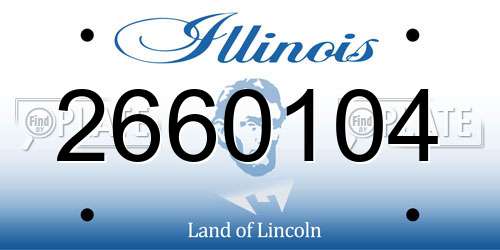 2660104 Illinois License Plate