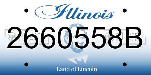 2660558B Illinois License Plate