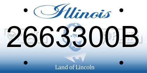 2663300B Illinois License Plate