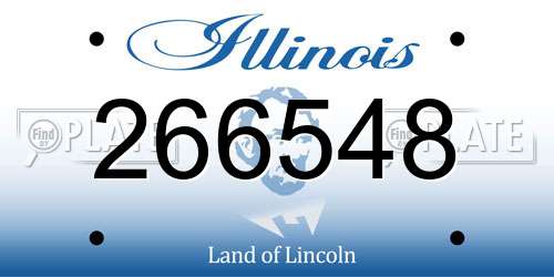 266548 Illinois License Plate