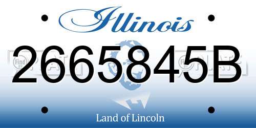 2665845B Illinois License Plate