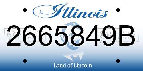 2665849B Illinois License Plate