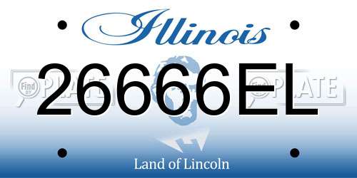 26666EL Illinois License Plate