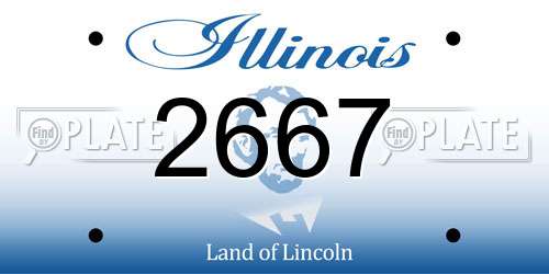 2667 Illinois License Plate