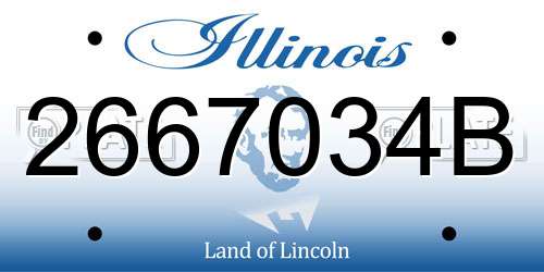 2667034B Illinois License Plate