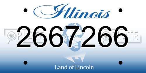 2667266 Illinois License Plate