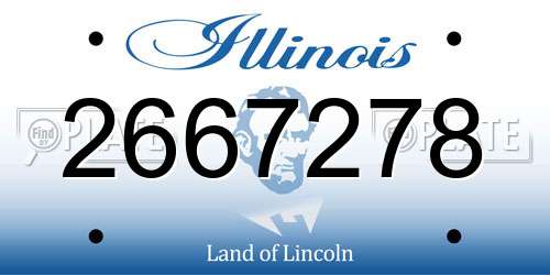 2667278 Illinois License Plate
