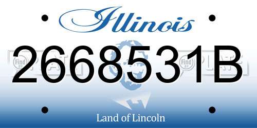 2668531B Illinois License Plate