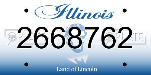 2668762 Illinois License Plate