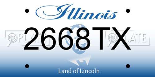 2668TX Illinois License Plate