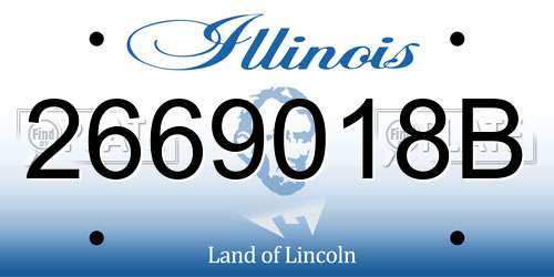 2669018B Illinois License Plate