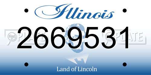 2669531 Illinois License Plate