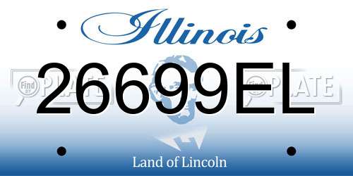 26699EL Illinois License Plate