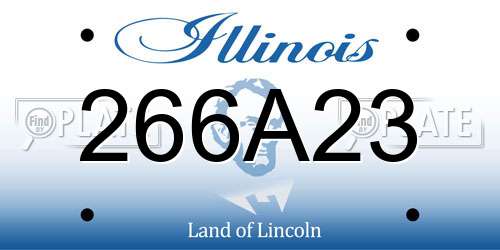 266A23 Illinois License Plate