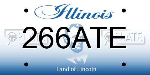 266ATE Illinois License Plate