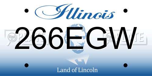 266EGW Illinois License Plate