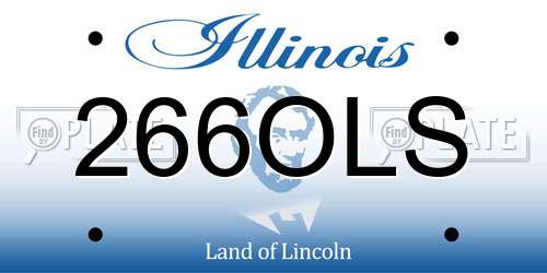 266OLS Illinois License Plate