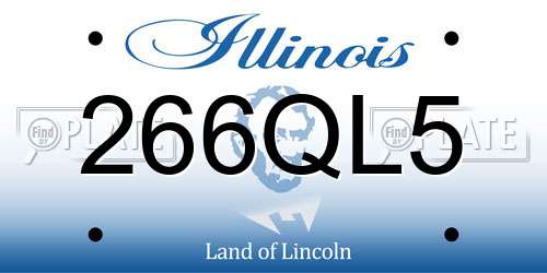 266QL5 Illinois License Plate