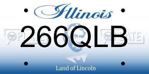 266QLB Illinois License Plate