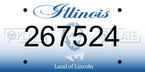 267524 Illinois License Plate