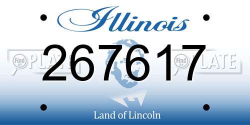 267617 Illinois License Plate