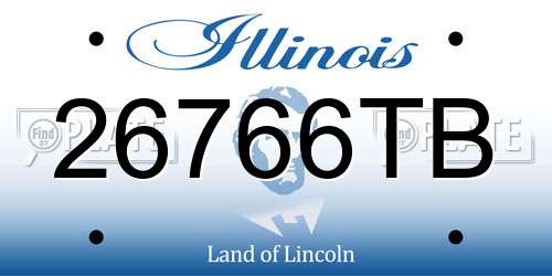 26766TB Illinois License Plate