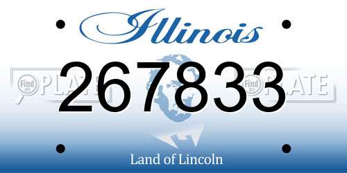 267833 Illinois License Plate