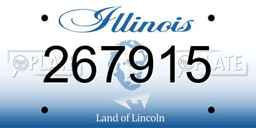 267915 Illinois License Plate