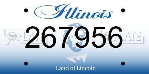 267956 Illinois License Plate