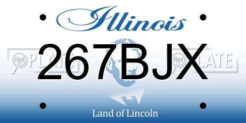 267BJX Illinois License Plate
