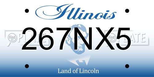 267NX5 Illinois License Plate