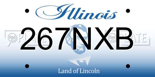 267NXB Illinois License Plate