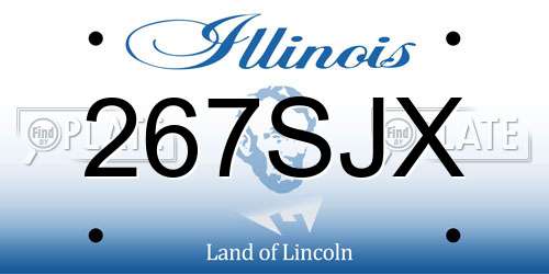 267SJX Illinois License Plate
