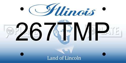 267TMP Illinois License Plate