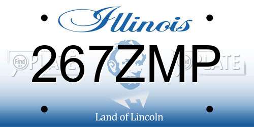 267ZMP Illinois License Plate