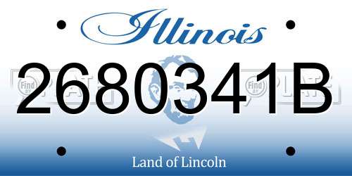 2680341B Illinois License Plate