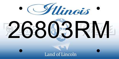 26803RM Illinois License Plate
