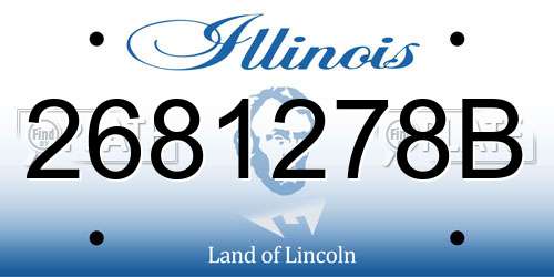 2681278B Illinois License Plate