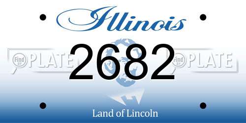 2682 Illinois License Plate