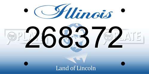 268372 Illinois License Plate