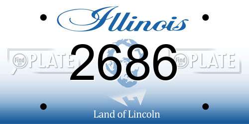 2686 Illinois License Plate