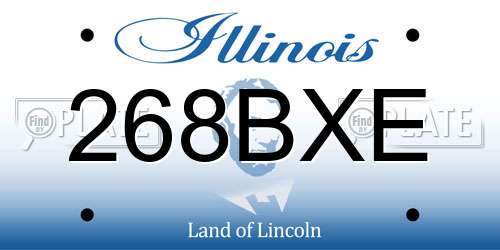 268BXE Illinois License Plate