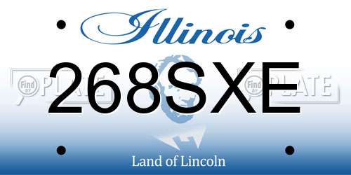 268SXE Illinois License Plate