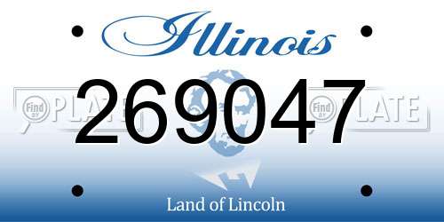 269047 Illinois License Plate
