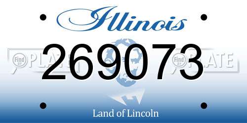 269073 Illinois License Plate