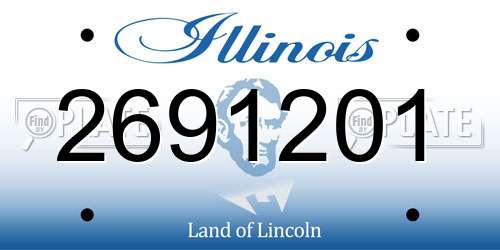2691201 Illinois License Plate