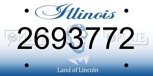 2693772 Illinois License Plate