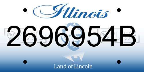 2696954B Illinois License Plate