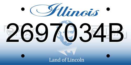 2697034B Illinois License Plate