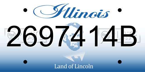 2697414B Illinois License Plate